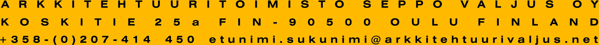 Arkkitehtitoimisto Seppo Valjus Oy
